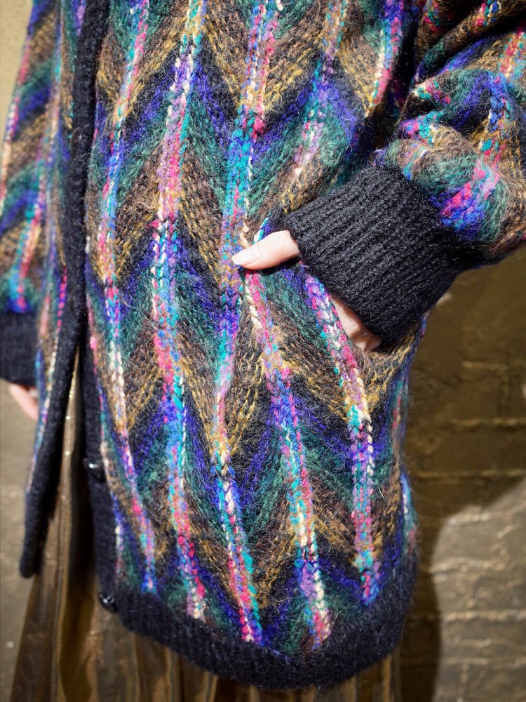 Zigzag Yarn Knit Jacket