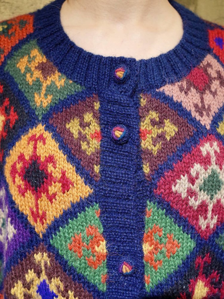 Hand Knitted in PERUAlpaca100% Knit Cardigan