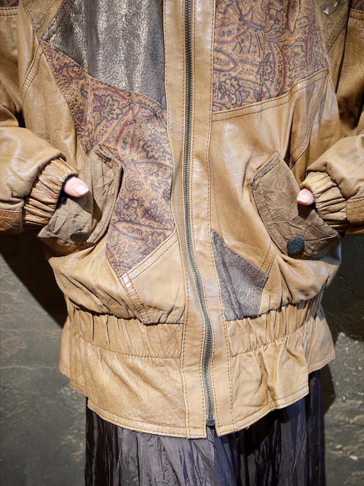 Graphic Leather Switch Blouson