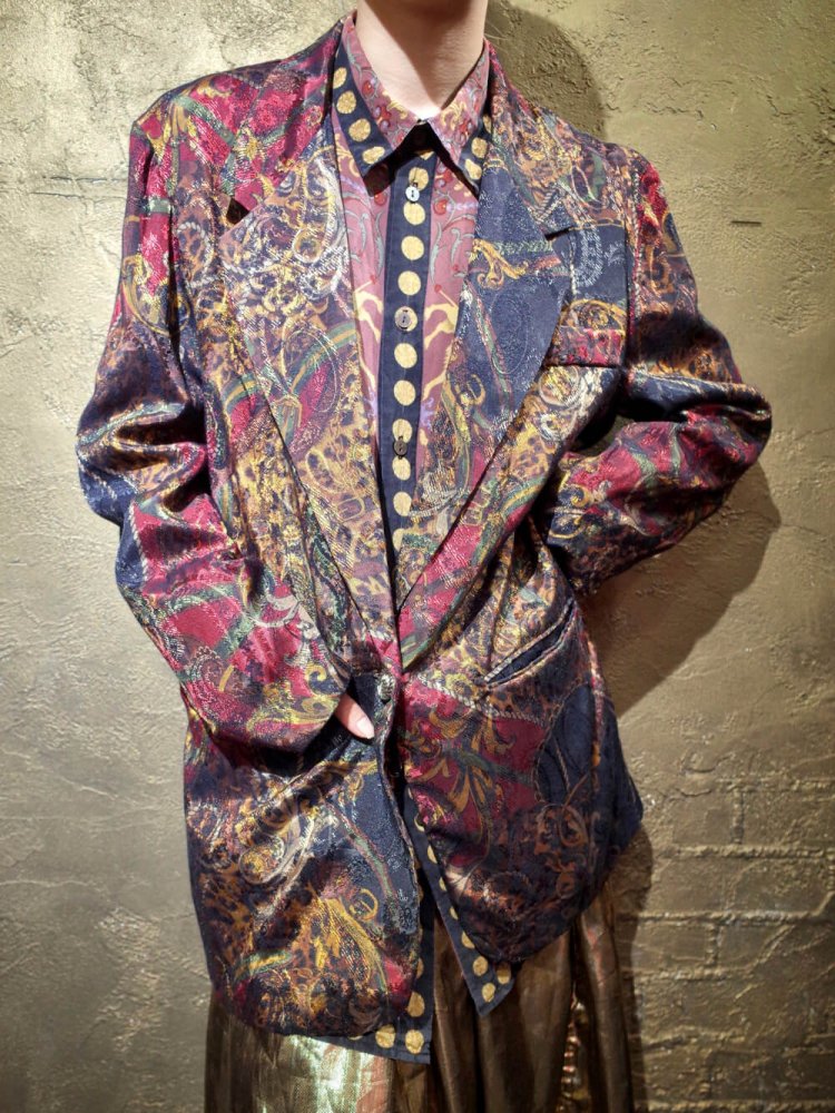 Paisley & Scarf Arabesque Double Pattern Jacket