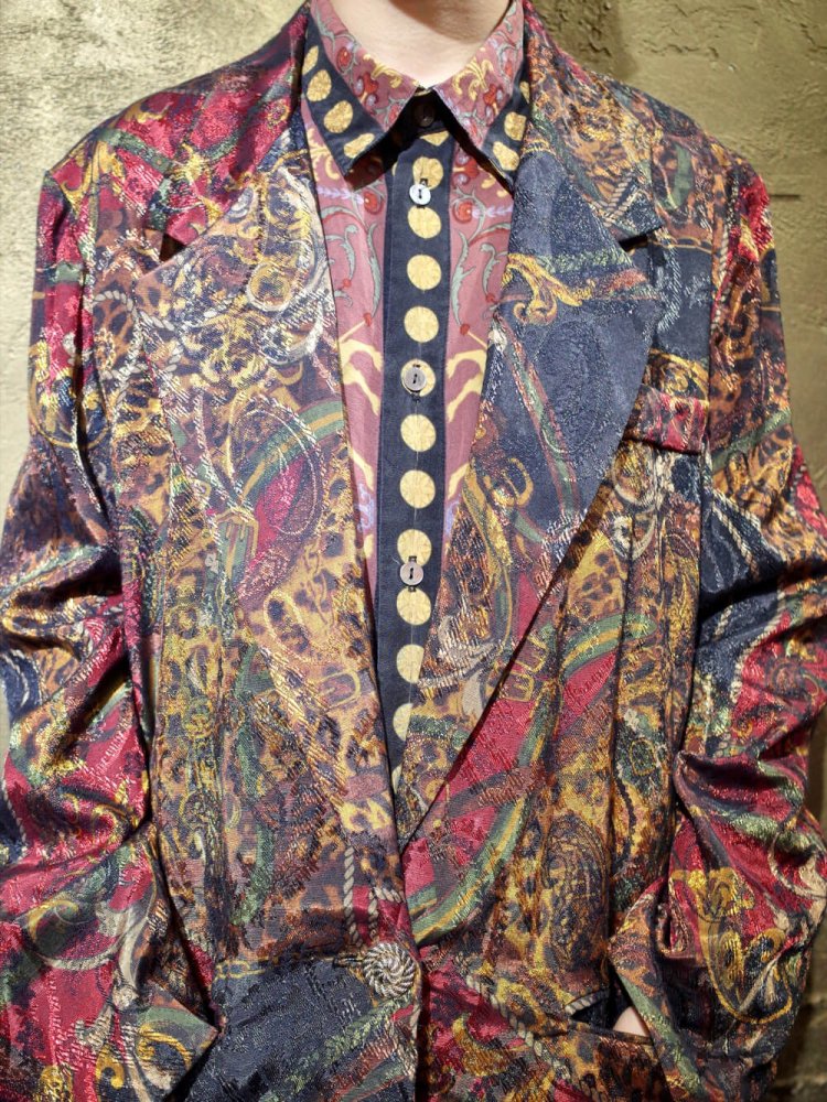 Paisley & Scarf Arabesque Double Pattern Jacket