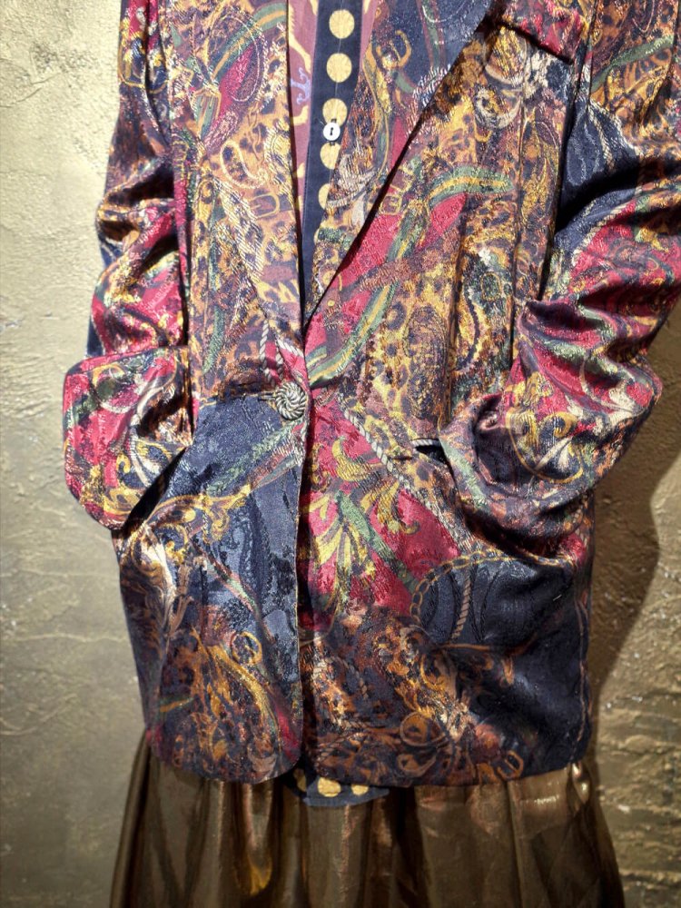 Paisley & Scarf Arabesque Double Pattern Jacket