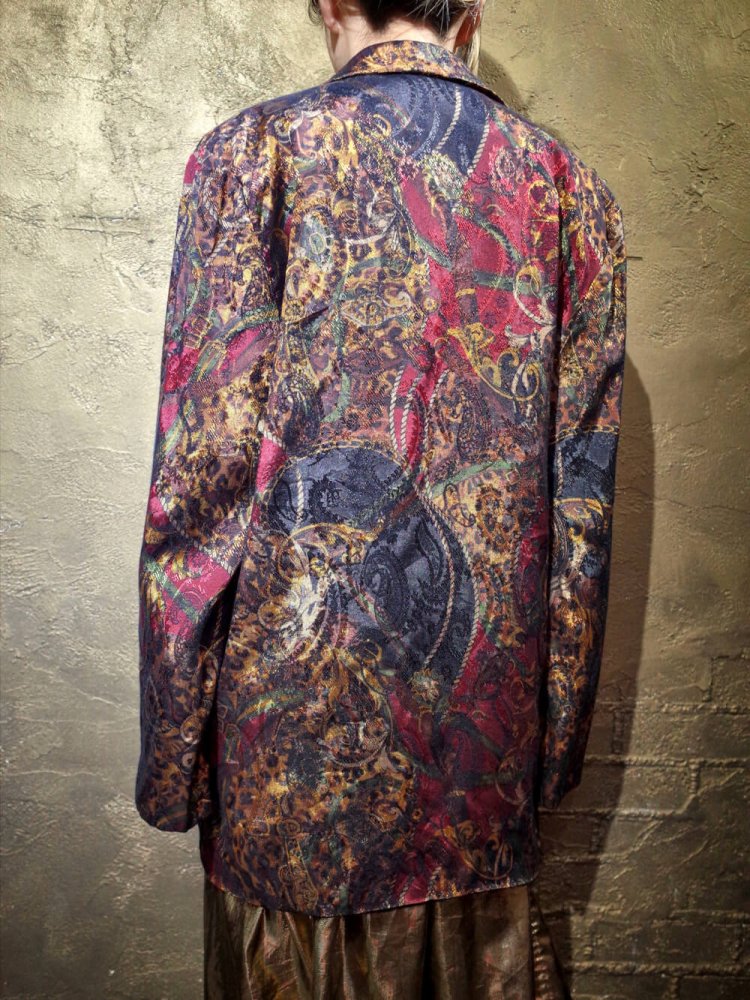 Paisley & Scarf Arabesque Double Pattern Jacket