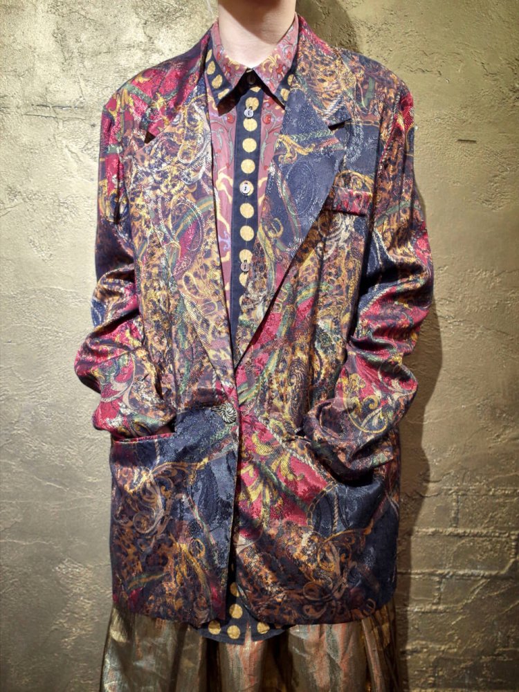 Paisley & Scarf Arabesque Double Pattern Jacket