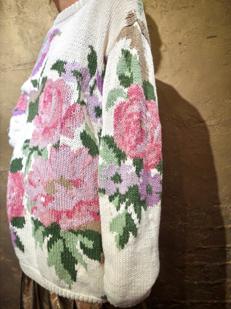 Bird & Flower Cotton/Ramie Knit