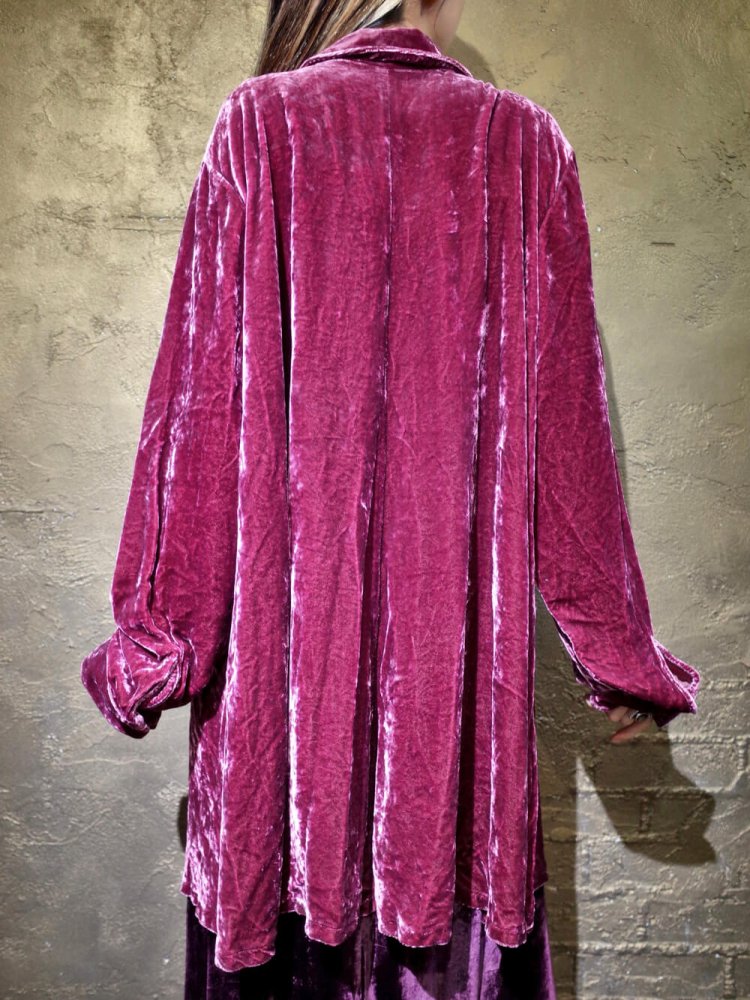 Smoky Pink Silk / Rayon Velvet Big Silhouette Shirt