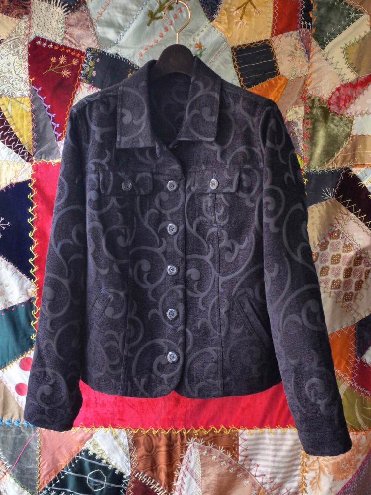 Black Art Nouveau Gobelin Jacket