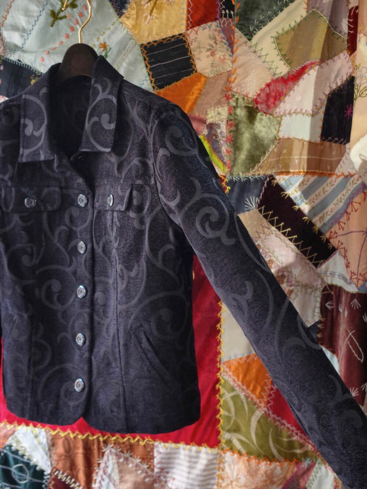 Black Art Nouveau Gobelin Jacket