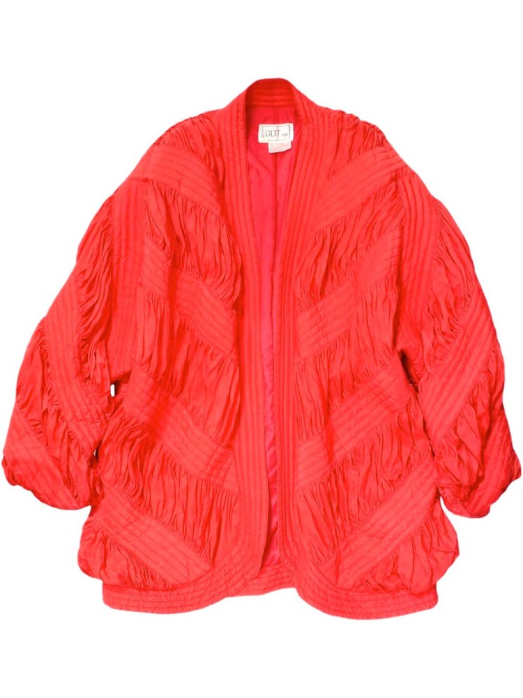 Whole Gather Red Silk Jacket