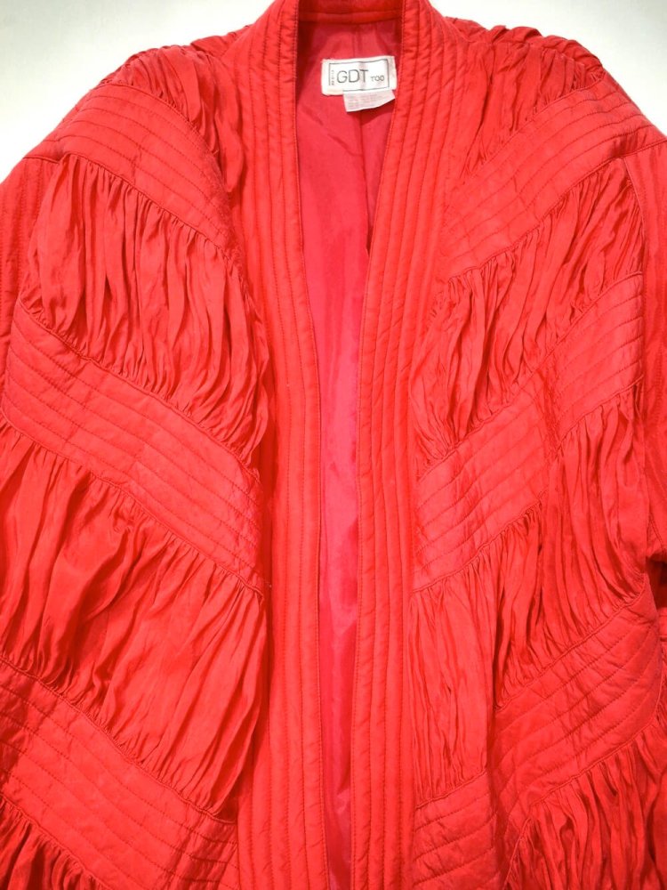 Whole Gather Red Silk Jacket