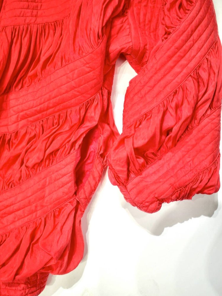 Whole Gather Red Silk Jacket