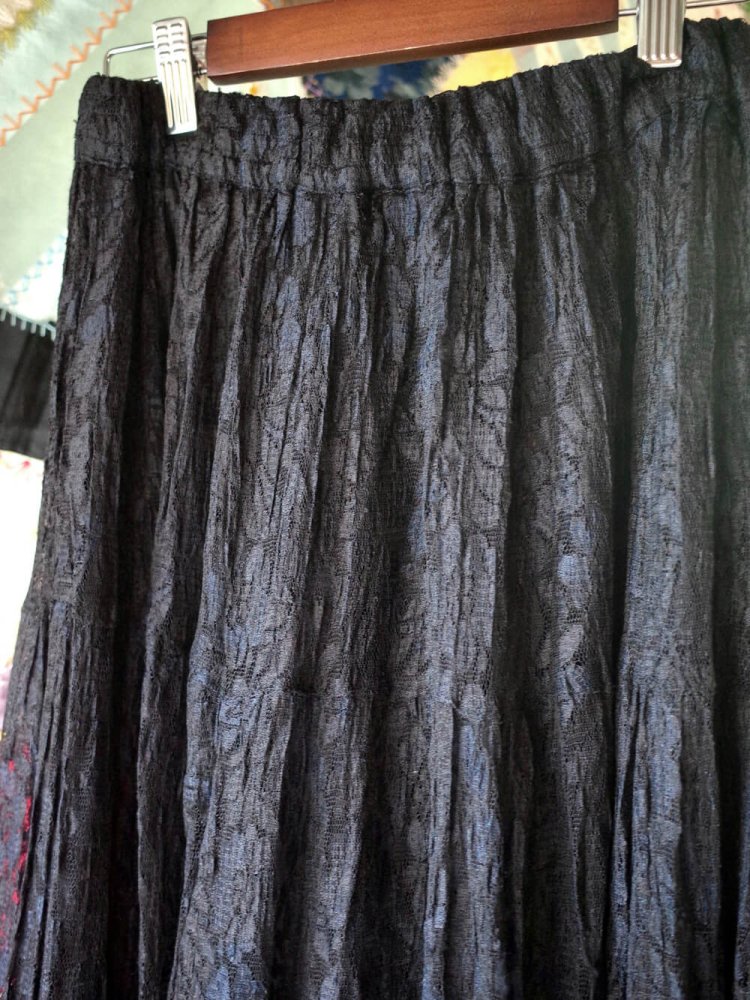 Black Lace Tiered Skirt