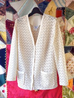 c.1970s "Sears" Beautiful Fabric Cardigan