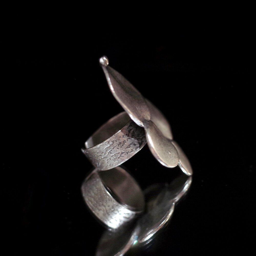 "From Turkey Handcraft" Modern Design Silver Plated Ring #1