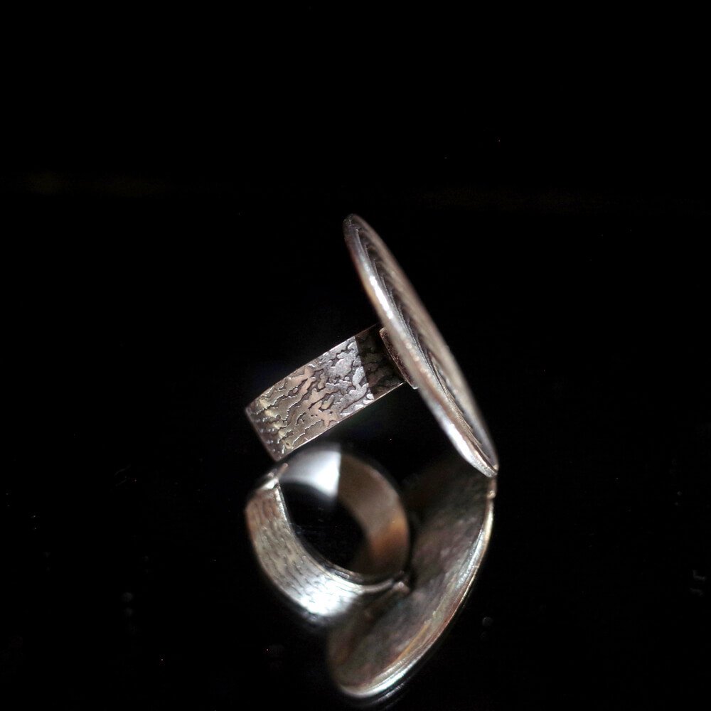 "From Turkey Handcraft" Modern Design Silver Plated Ring #3