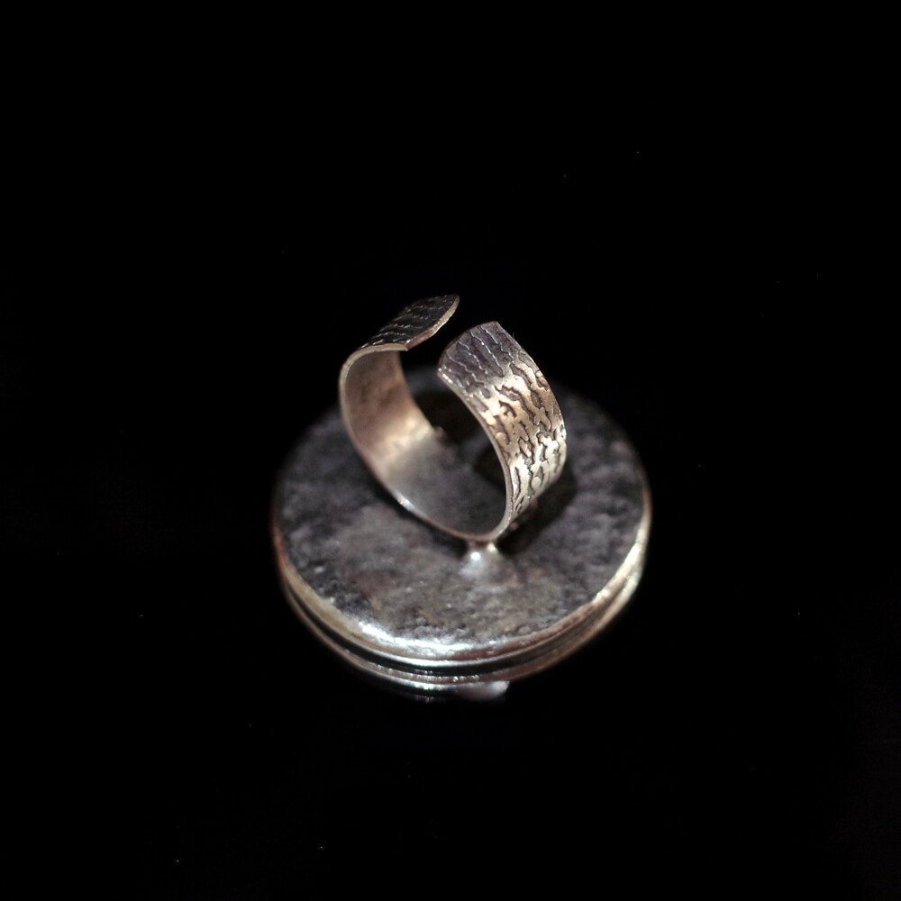 "From Turkey Handcraft" Modern Design Silver Plated Ring #3