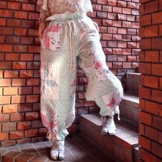 end  BelleNaruVintage Quilt Balloon Pants