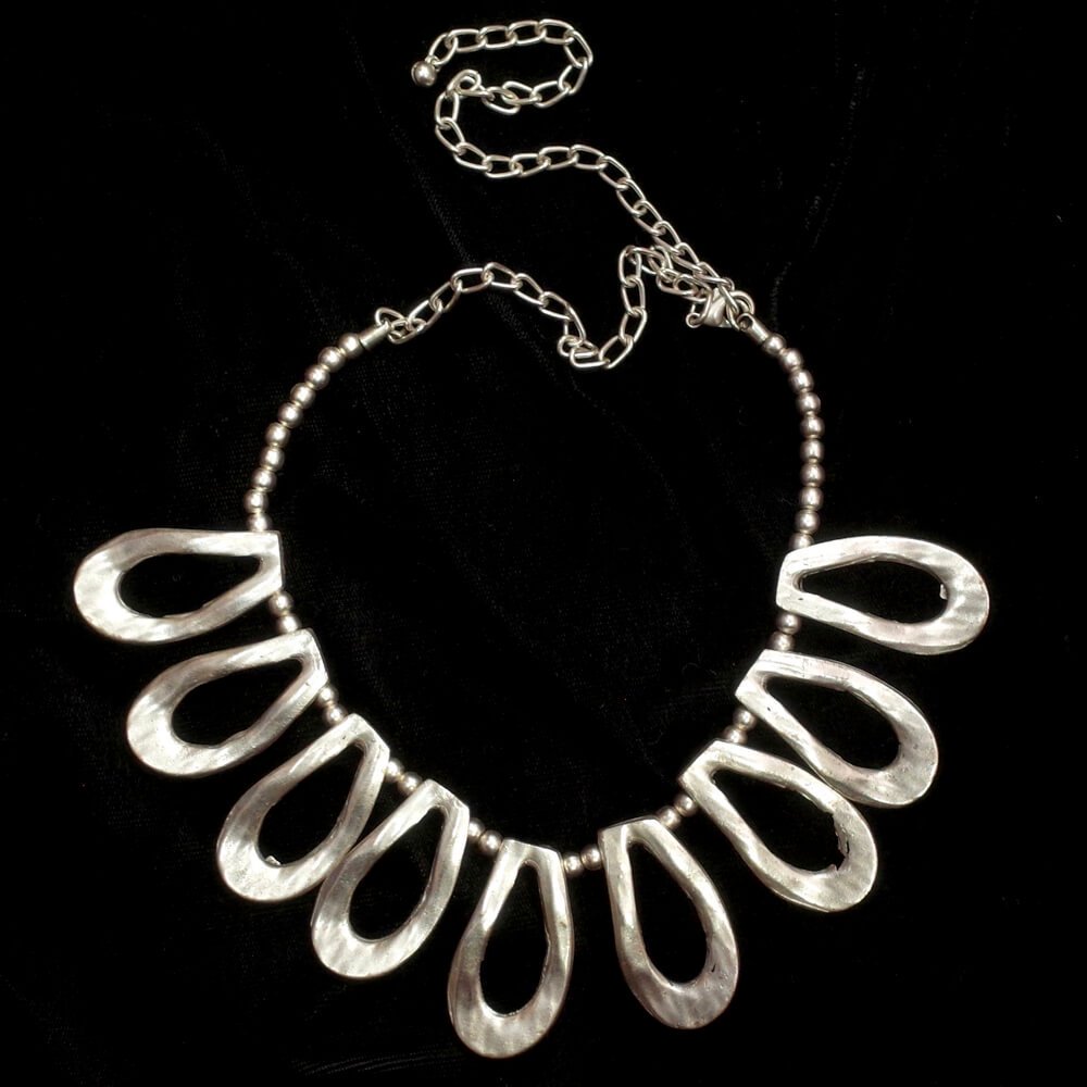 "From Turkey Handcraft" Modern Design Silver Plated Choker Necklace #2