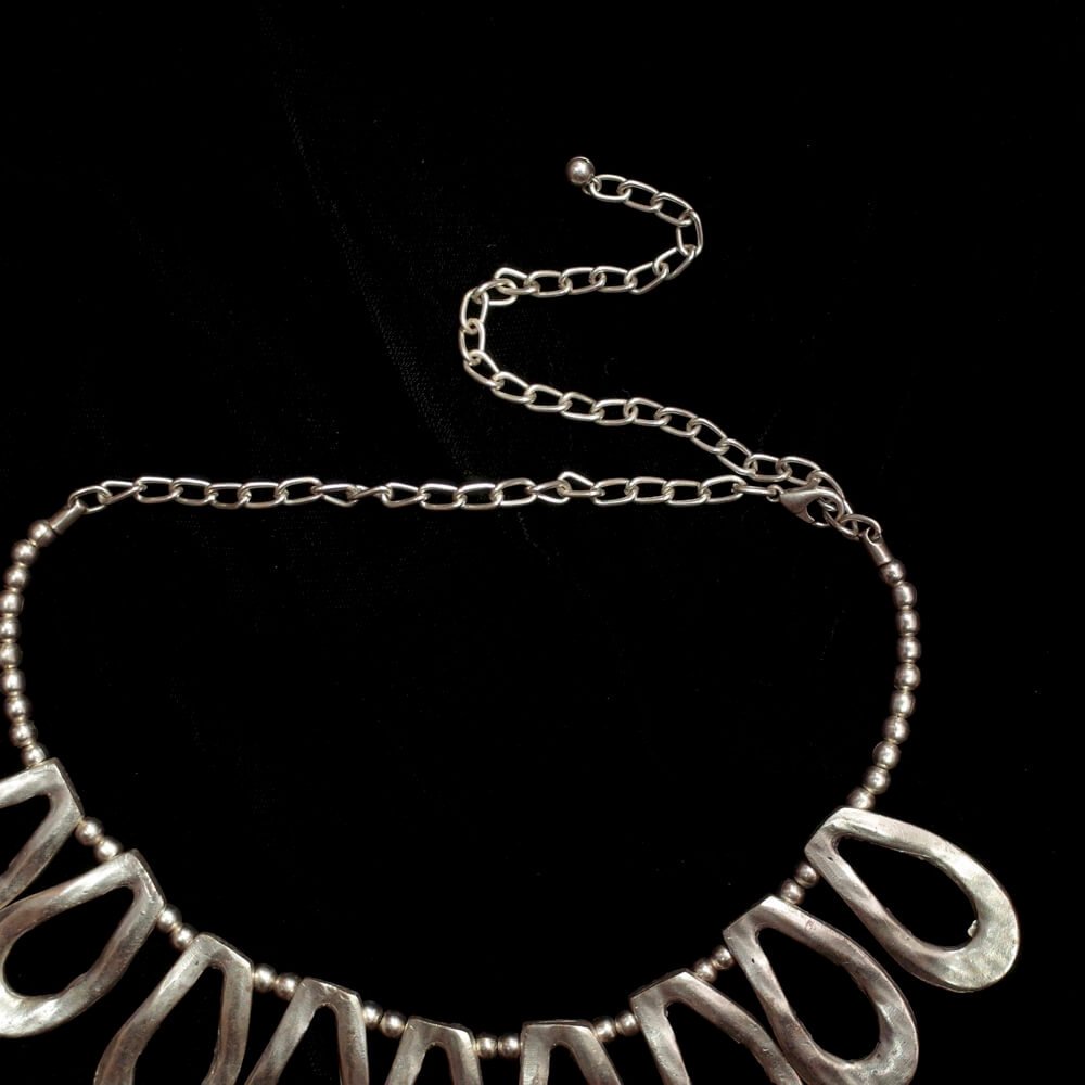 "From Turkey Handcraft" Modern Design Silver Plated Choker Necklace #2