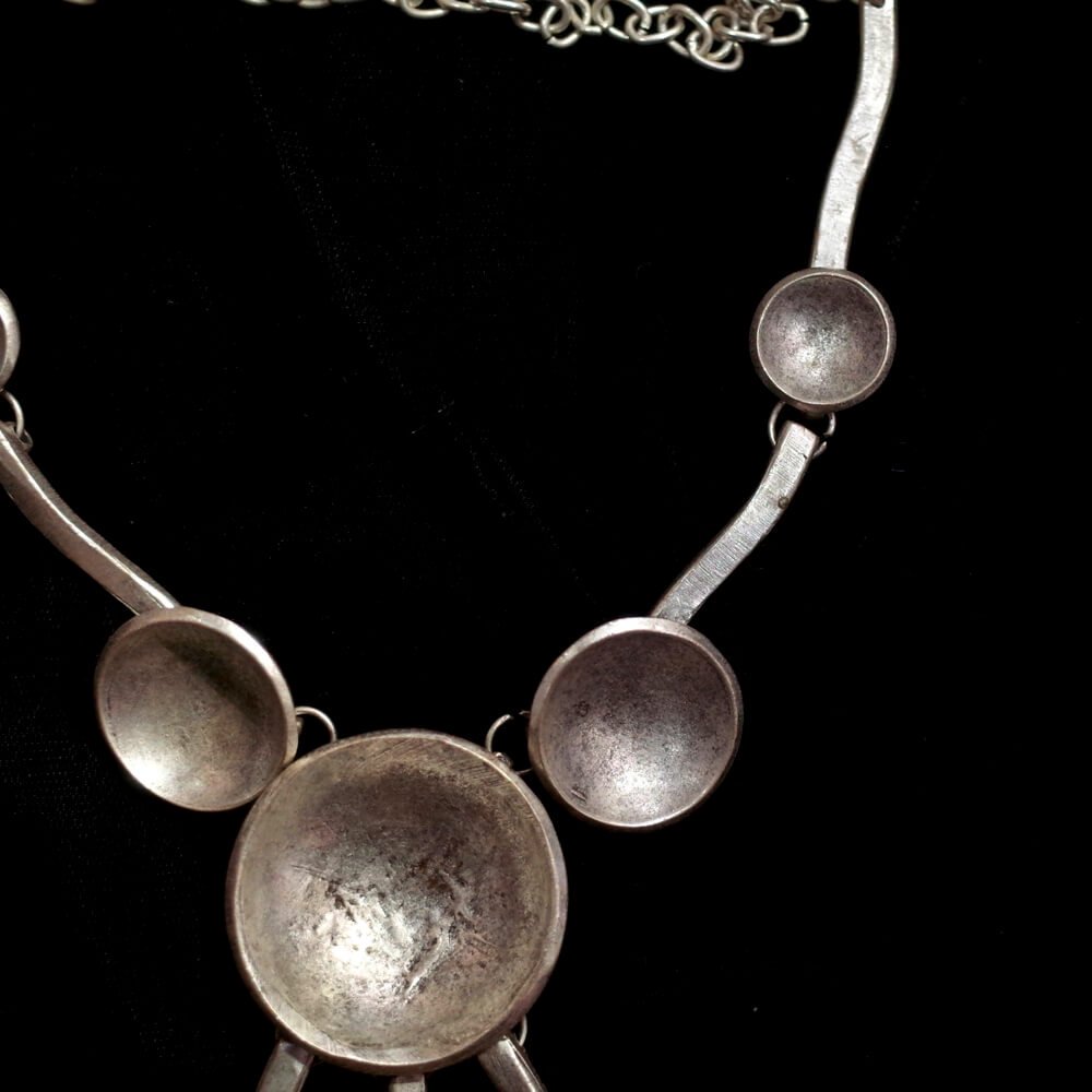 "From Turkey Handcraft" Modern Design Silver Plated Necklace #3