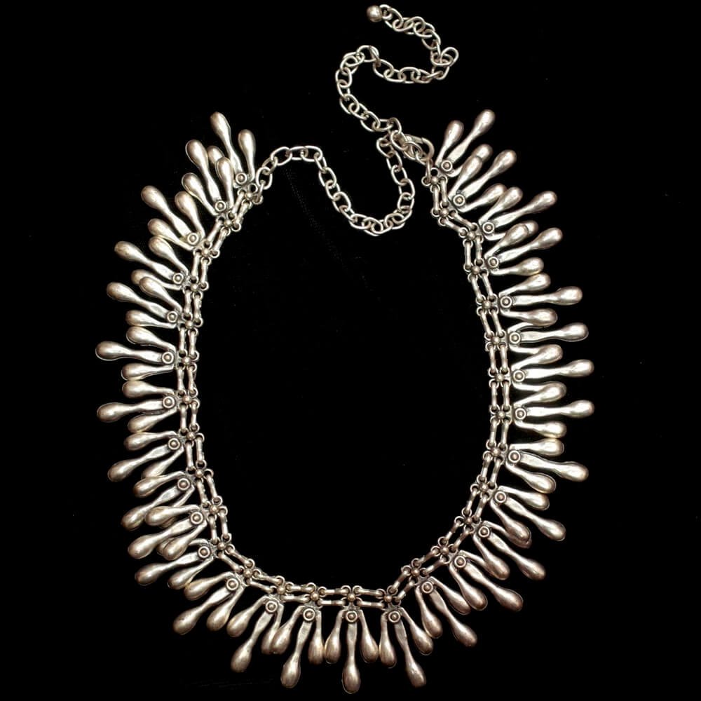 "From Turkey Handcraft" Modern Design Silver Plated Choker Necklace #5