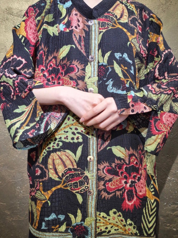 Exotic Oriental Pattern Silk China Shirt