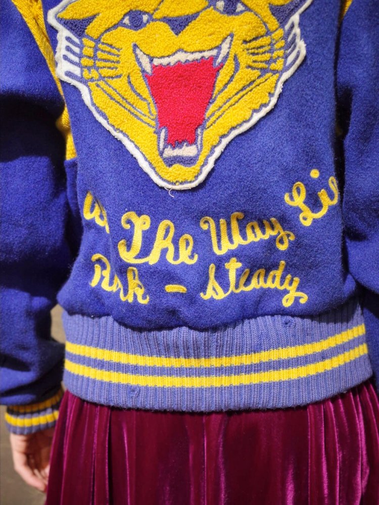 c.1970sTiger Patch  Chain EmbroideryAging Stadium Jacket