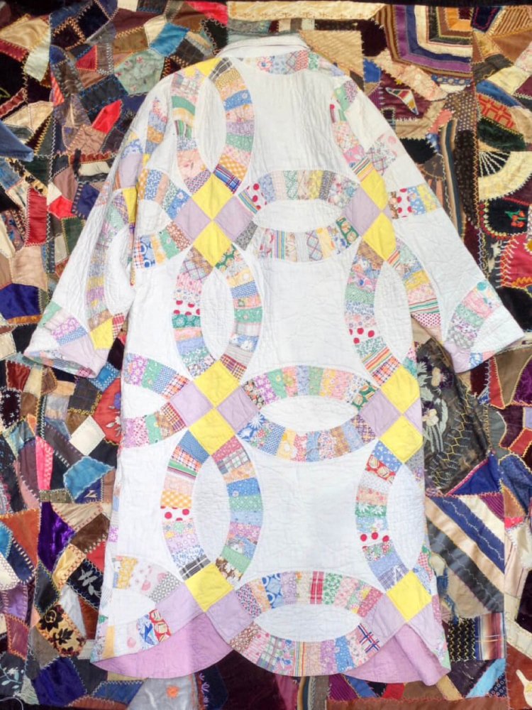 c.1950~60s Vintage Hand Quilt / ɽȡۡLong Coat