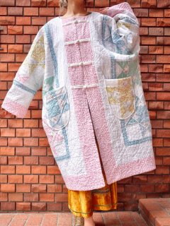 end  BelleNaruVintage Quilt China Button Coat