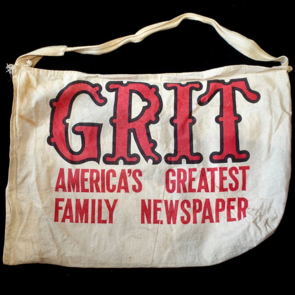 c.1960s Vintage GRIT American Newspaper Bag