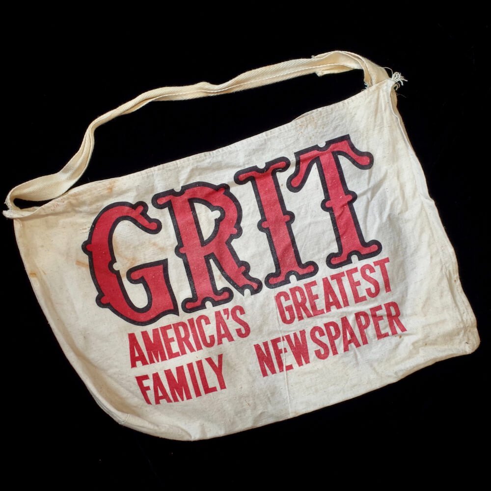 c.1960s Vintage GRIT American Newspaper Bag