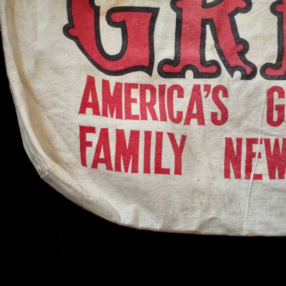 c.1960s Vintage GRIT American Newspaper Bag