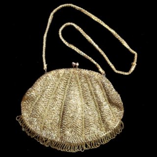 c.1960s Vintage Hand made in Japan Fringe Bijou Purse