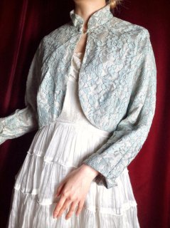 c.1950s Sax Lace Mao Collar Bolero