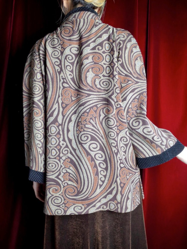 Arabesque Jacquard Toggle Buttons China Jacket