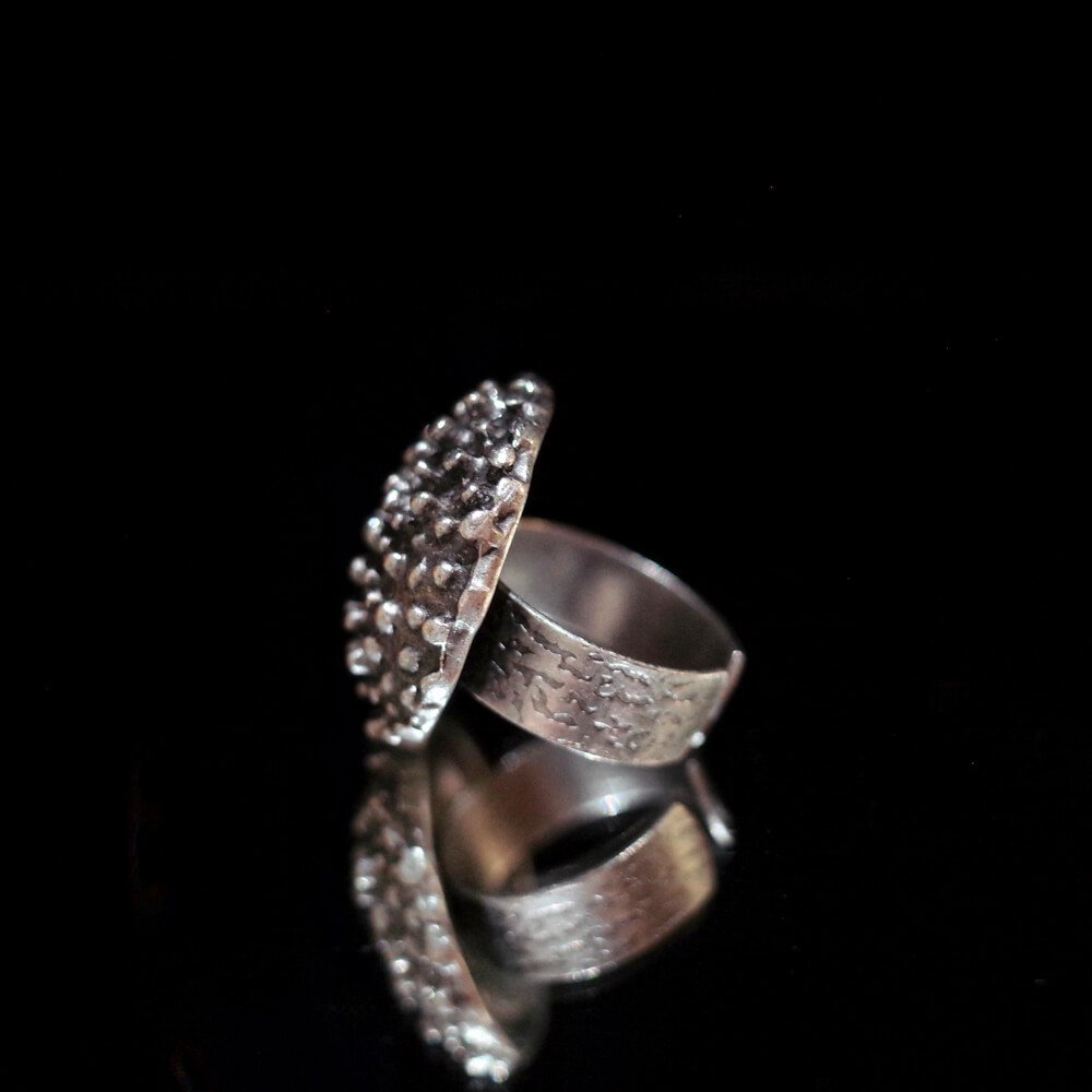 "From Turkey Handcraft" Modern Design Silver Plated Ring