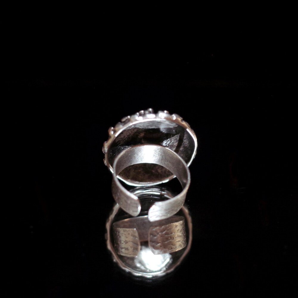 "From Turkey Handcraft" Modern Design Silver Plated Ring