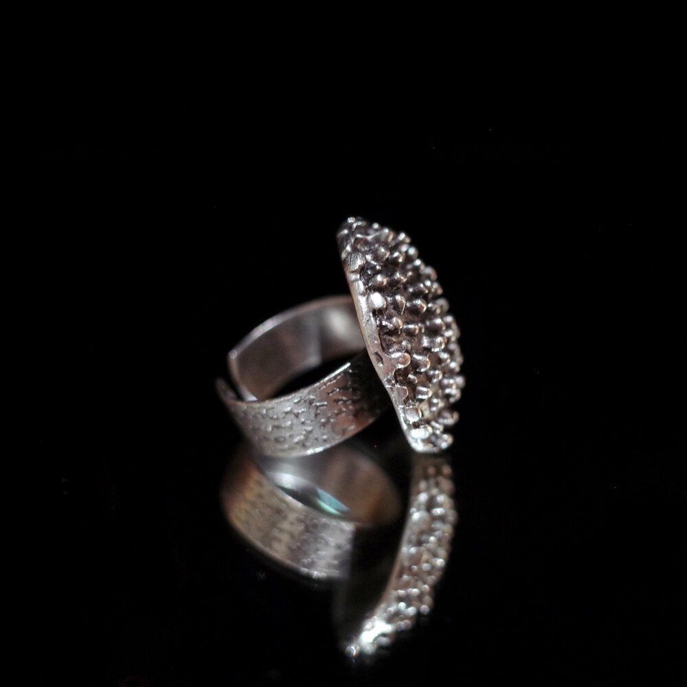 "From Turkey Handcraft" Modern Design Silver Plated Ring