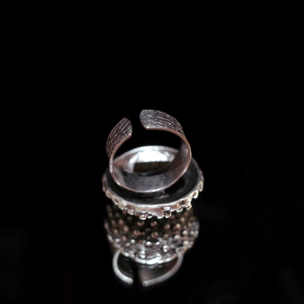 "From Turkey Handcraft" Modern Design Silver Plated Ring