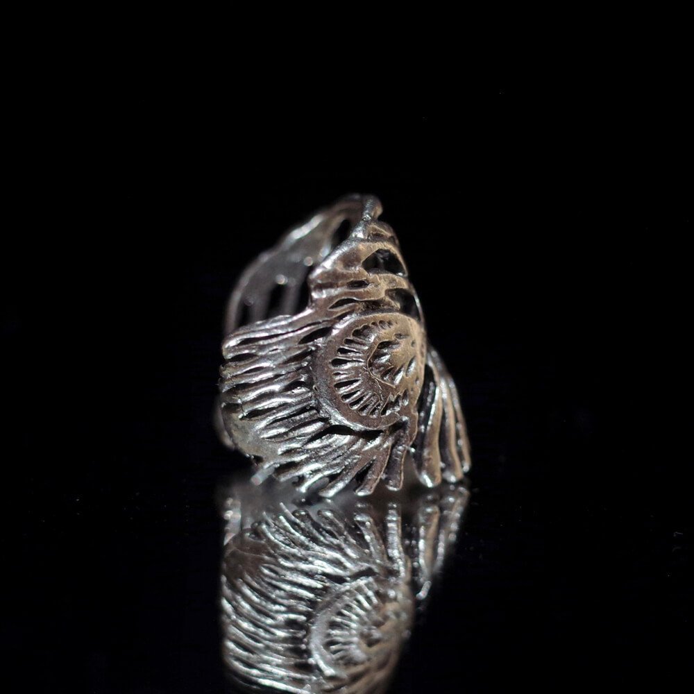 "From Turkey Handcraft" Peacock Feather Silver Plated Ring