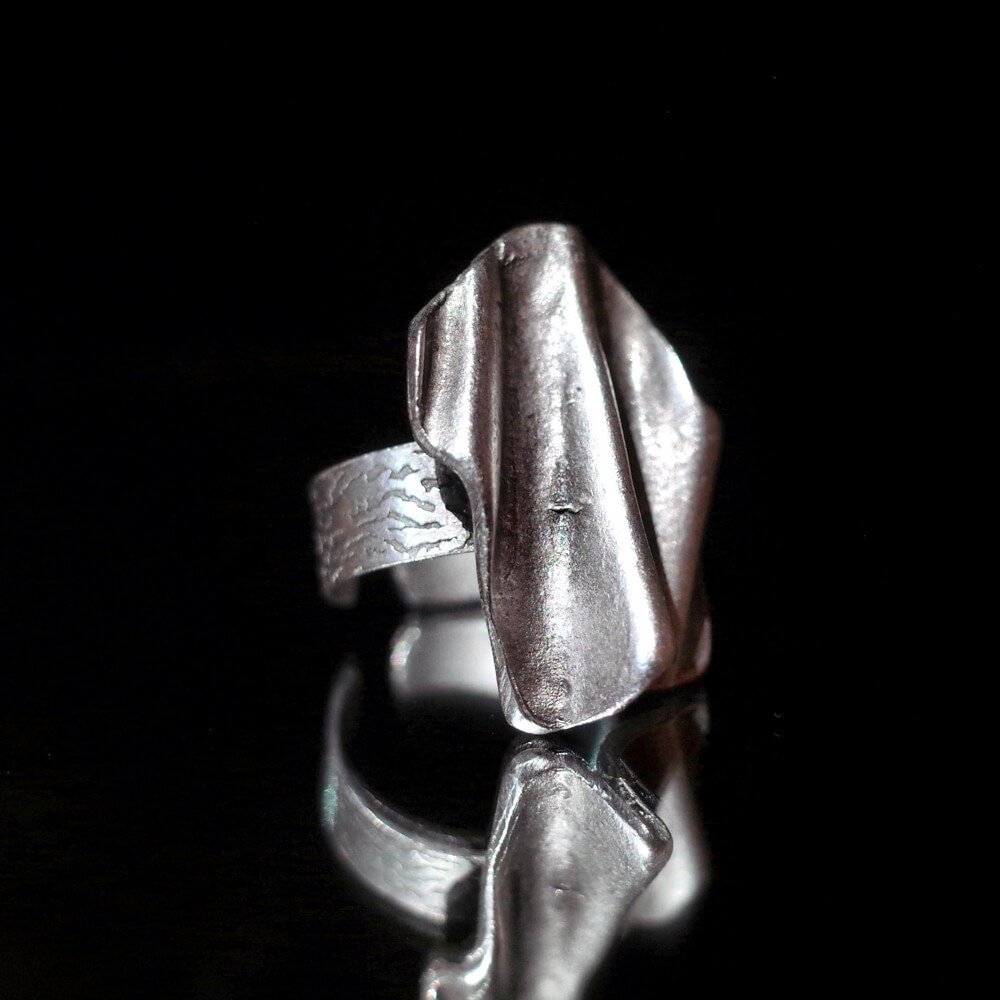 "From Turkey Handcraft" Modern Design Silver Plated Ring