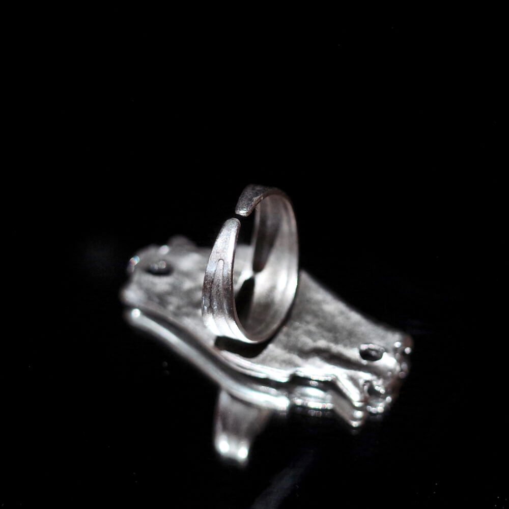 "From Turkey Handcraft" Modern Design Silver Plated Ring