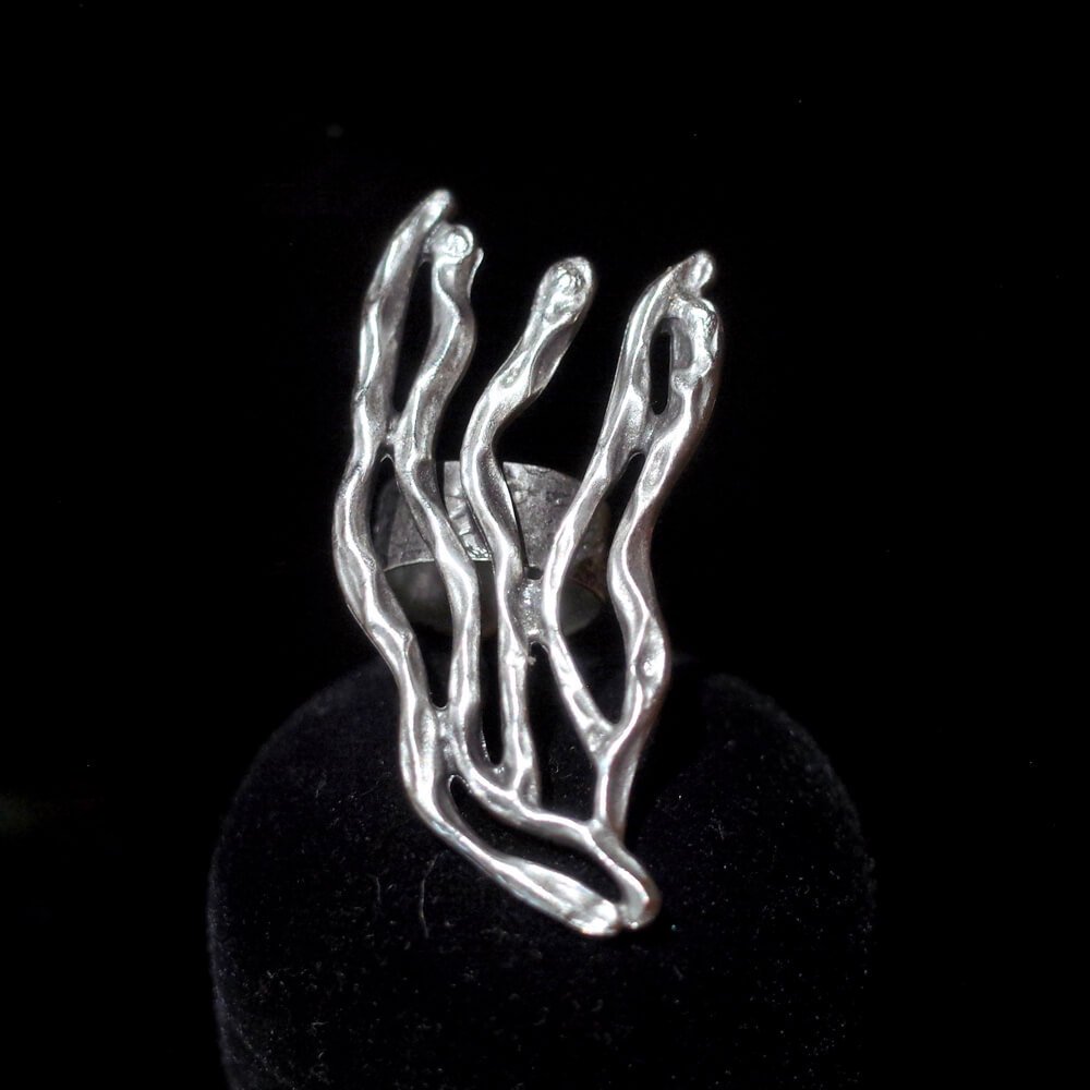 "From Turkey Handcraft" Modern Design Silver Plated Ring