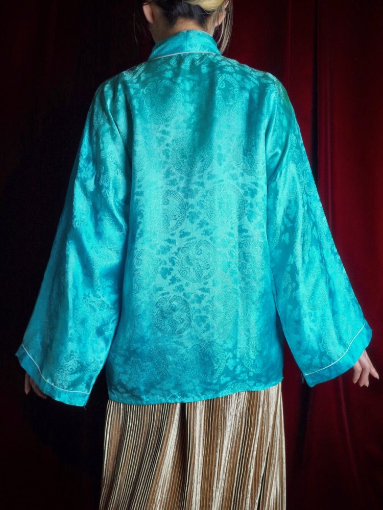 c.1950~60s Dragon Embroidery China Shirt