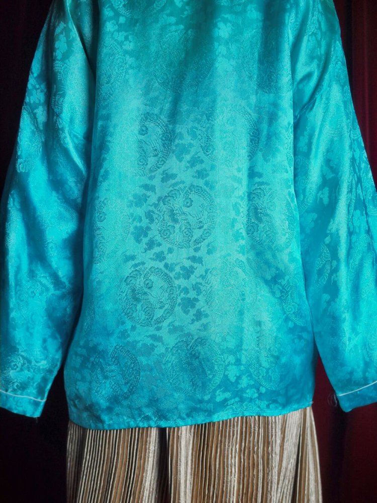 c.1950~60s Dragon Embroidery China Shirt