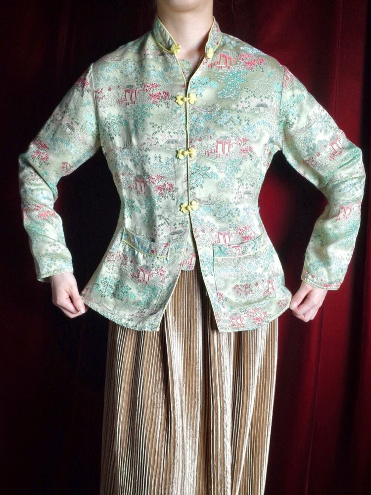 c.1960s Oriental Silk China Shirt