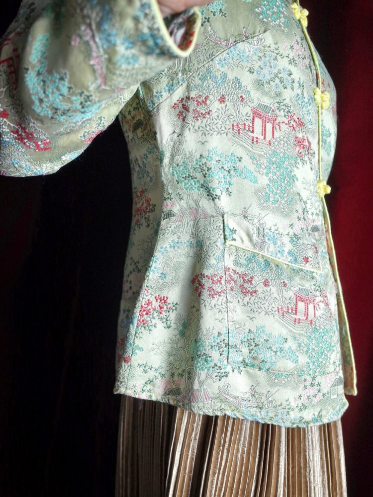 c.1960s Oriental Silk China Shirt