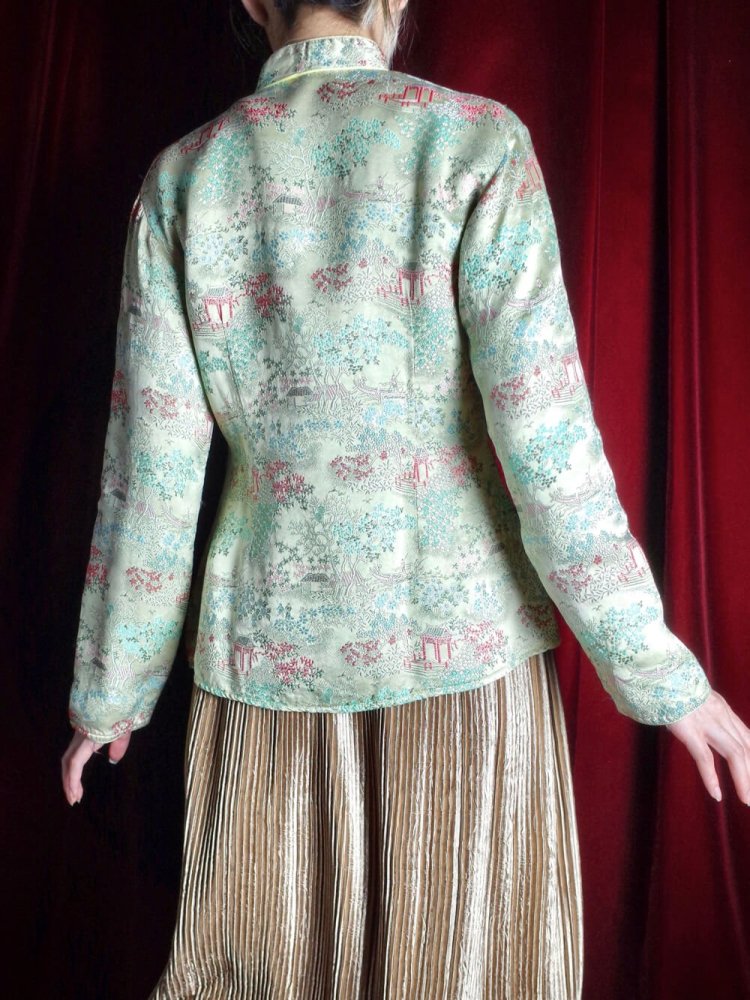 c.1960s Oriental Silk China Shirt