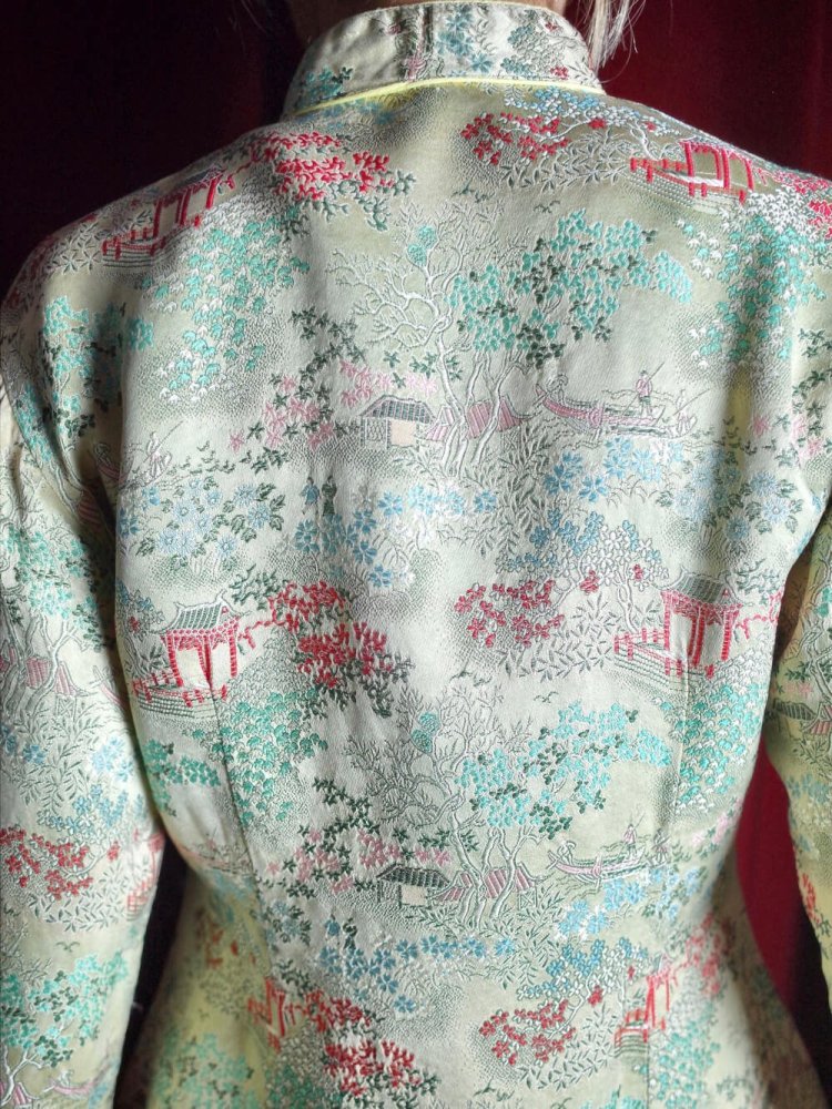 c.1960s Oriental Silk China Shirt