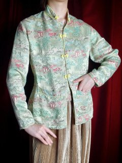 c.1960s Oriental Silk China Shirt